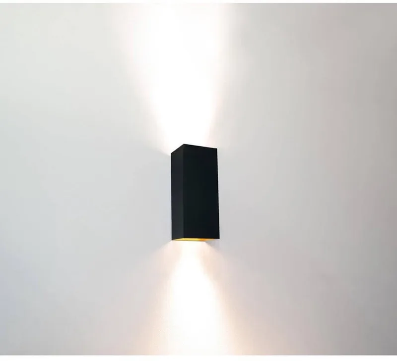 Wandlamp Dante 2 Zwart-Goud GU10 fra Artdelight i Zwart & Goud – produktbillede