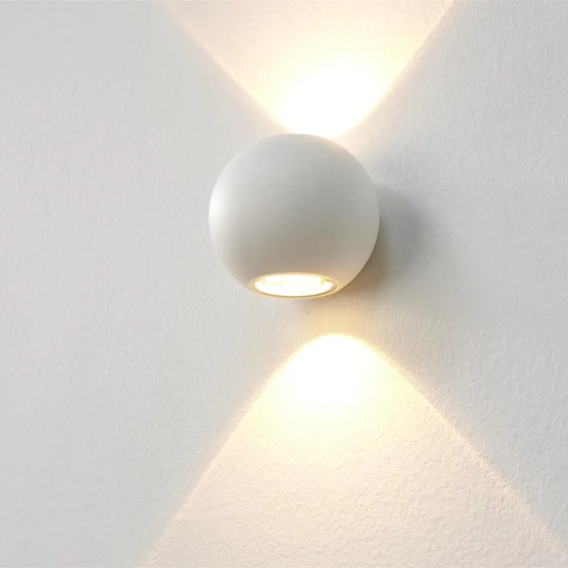 Wandlamp Denver - 2x LED 4W 2700K - IP54 - Dimbaar von Artdelight in Weiß – Produktfoto