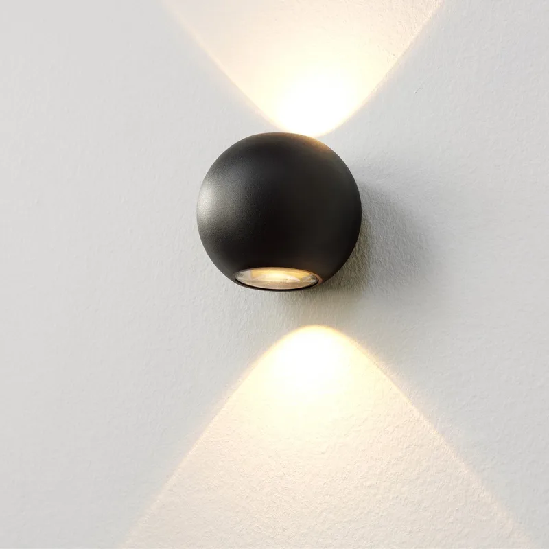 Wandlamp Denver - 2x LED 4W 2700K - IP54 - Dimbaar de Artdelight en Noir – photo produit