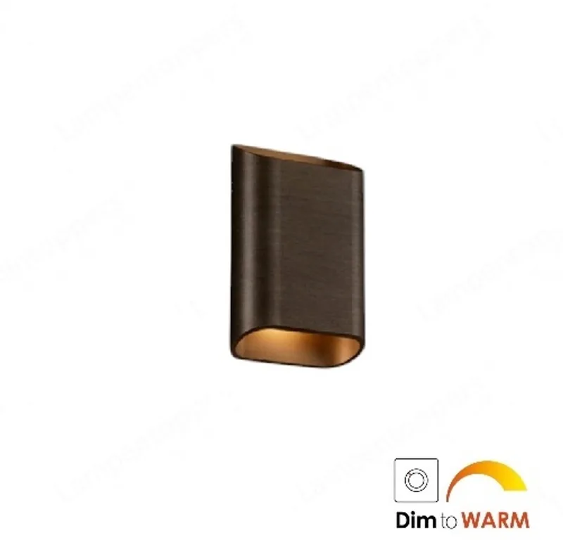 Wandlamp Diaz-S Donker Brons Led 2 x 3Watt Dim To Warm de Artdelight en Brons Koper – photo produit