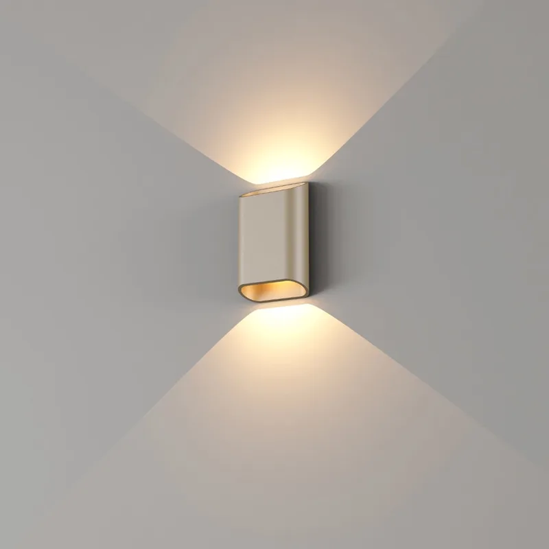 Wandlamp Diaz-S Led 2 x 3Watt Dim To Warm fra Artdelight i Champagne – produktbillede