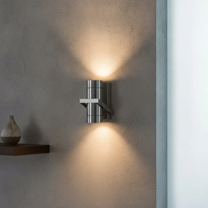 Wandlamp Double 16 x 8,5 cm de Artdelight en Aluminium – photo produit