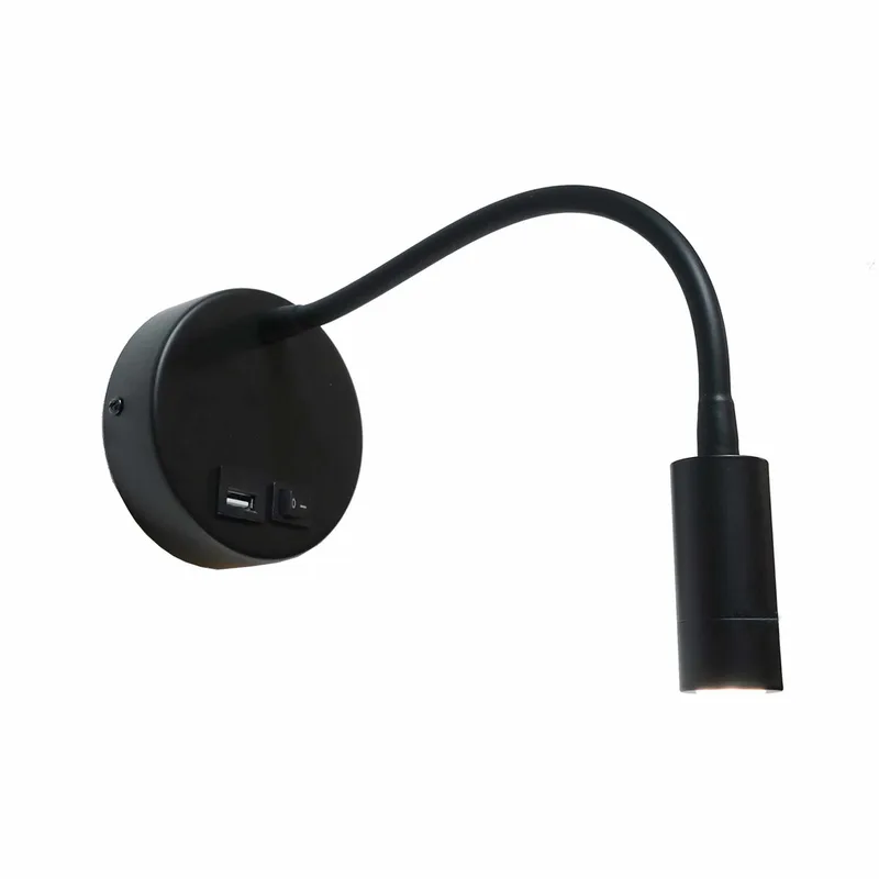 Wandlamp Flex USB zwart van Artdelight – productfoto