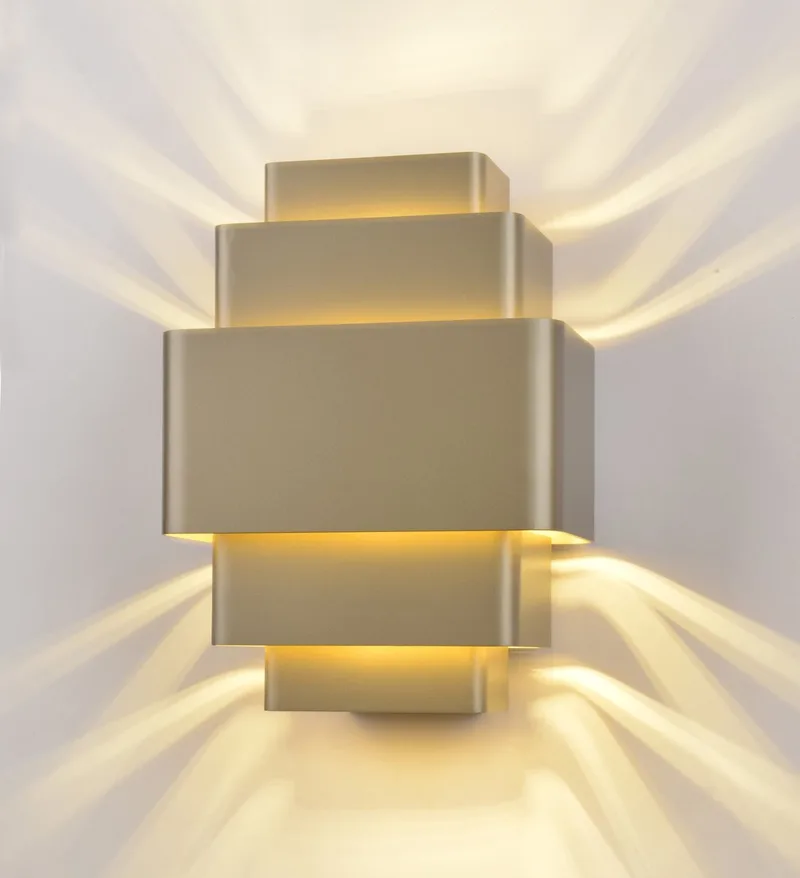 Wandlamp gelaagd 22 cm hoog - 3 x G9 LED fra Artdelight i Champagne – produktbillede