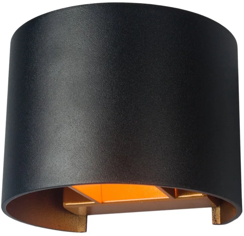 Wandlamp Gyro B 13 cm zwart goud de Artdelight en Noir, Or – photo produit