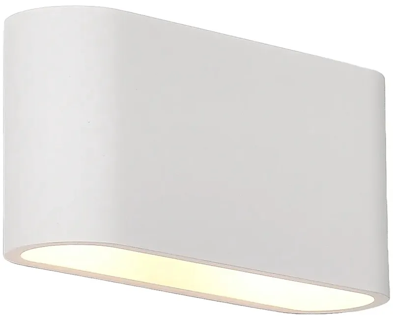 Wandlamp Lille glad L 25 cm gips fra Artdelight i Hvid – produktbillede