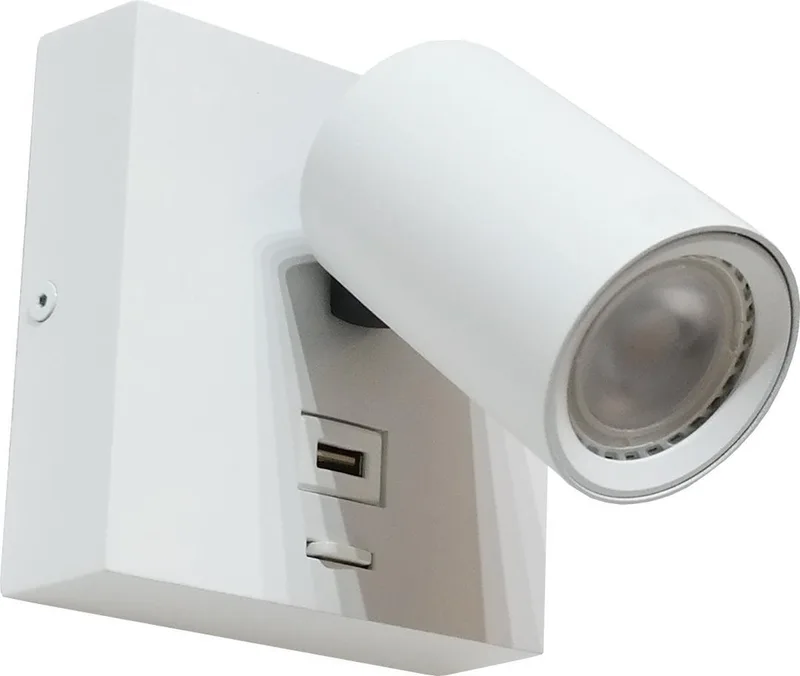 Wandlamp Master LED - USB - GU10 LED 6W 2700K - IP20 von Artdelight in Weiß – Produktfoto