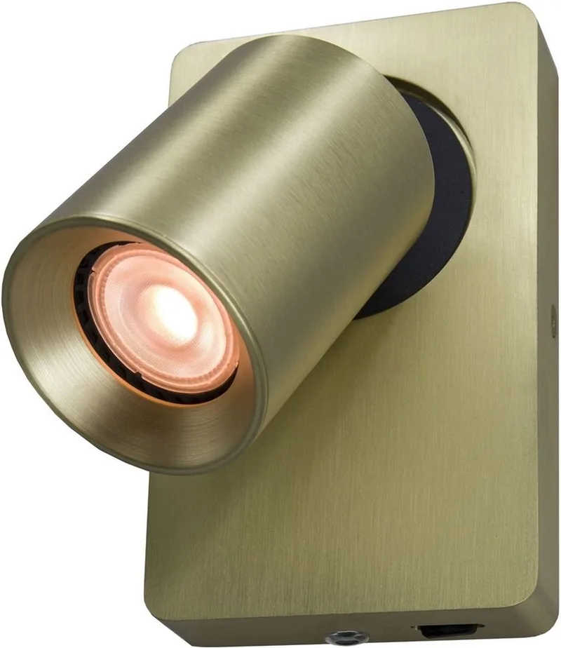 Wandlamp Megano 1 lichts fra Artdelight i Mat goud – produktbillede