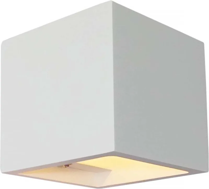 Wandlamp Plaster 11,5 x 11,5 cm Gips excl. G9 fra Artdelight i Hvid – produktbillede