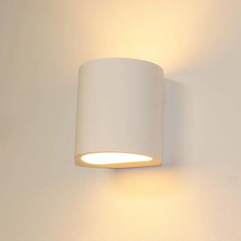 Wandlamp Plaster rond H 12 cm Gips excl. G9 wit fra Artdelight – produktbillede