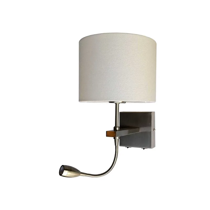 Wandlamp Quad incl. kap Ø 20 cm mat chroom de Artdelight – photo produit