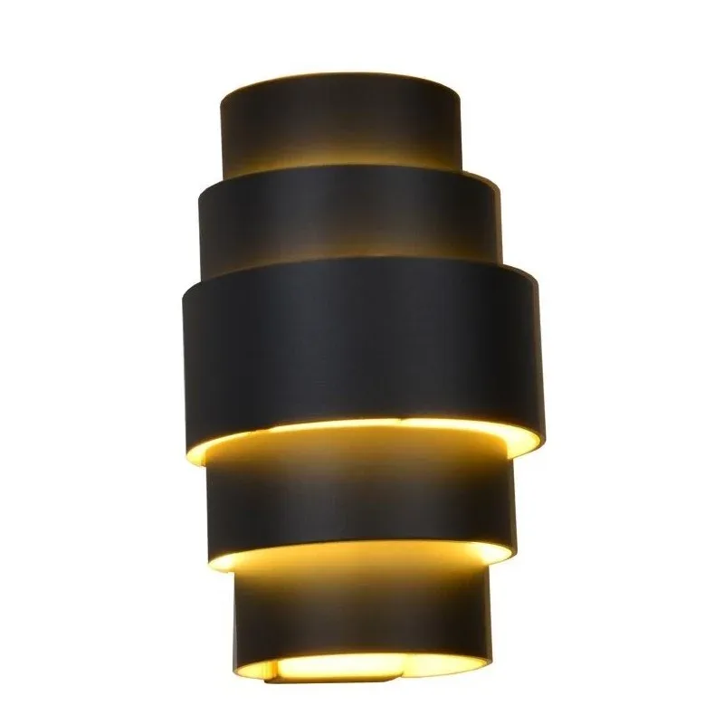 Wandlamp Rolls H 22 cm zwart goud by Artdelight – product photo