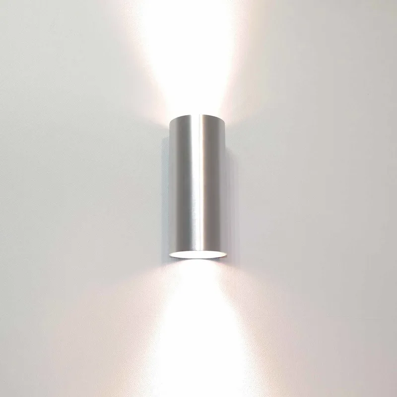 Wandlamp Roulo 2 lichts H 15,4 Ø 6,5 cm aluminium de Artdelight – photo produit