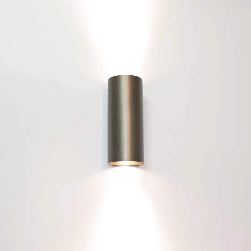 Wandlamp Roulo 2 lichts H 15,4 Ø 6,5 cm metallic brons de Artdelight – photo produit