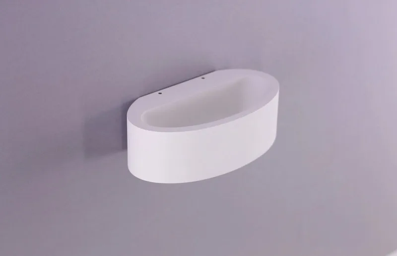 Wandlamp strak LED IP54 spatwaterdicht de Artdelight en Blanc – photo produit