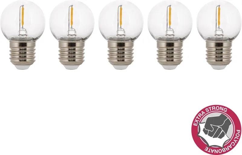 Bailey | 5x LED Kogellamp | Grote fitting E27 | 1W fra Bailey – produktbillede