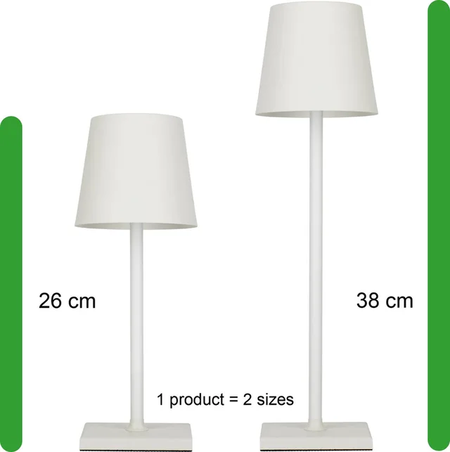 LED Tafellamp Charge&Go 3.5W 2700K 210lm IP54 Staploos dimbaar Oplaadbaar USB-C 5V DC 380x105mm Anti-slip sokkel