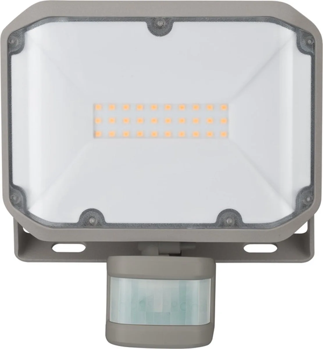 LED buitenlamp AL 3050 met bewegingsmelder (30W, 3110lm, 3000K, IP44, LED buitenlamp met sensor voor wandmontage) från Brennenstuhl i Grå – produktbild