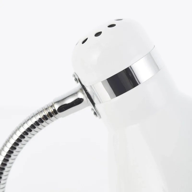 Allison tafellamp, wit, hoogte 33,5 cm, metaal fra Brilliant i Hvid, Sølv – produktbillede