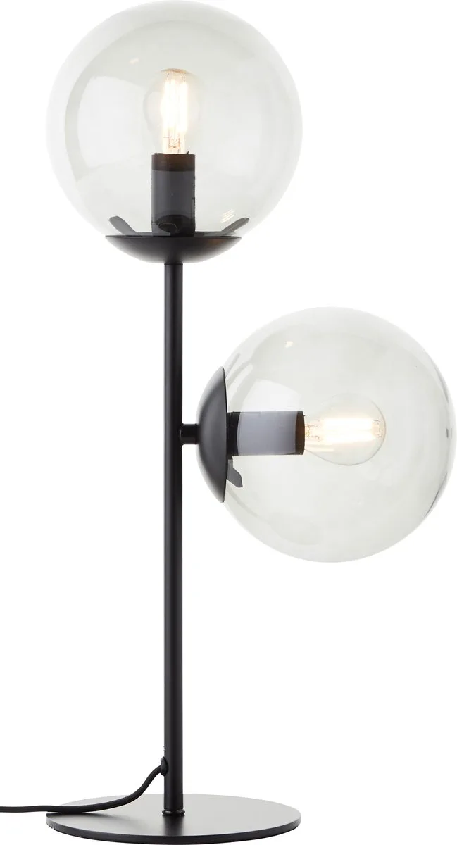 Ariol - Tafellamp - Glas - 2xE14 Max. 40W van Brilliant in Zwart – productfoto