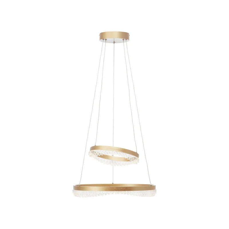 Aurora hanglamp, goudkleurig, Ø 30 cm, aluminium, CCT fra Brilliant i Goudkleurig mat – produktbillede