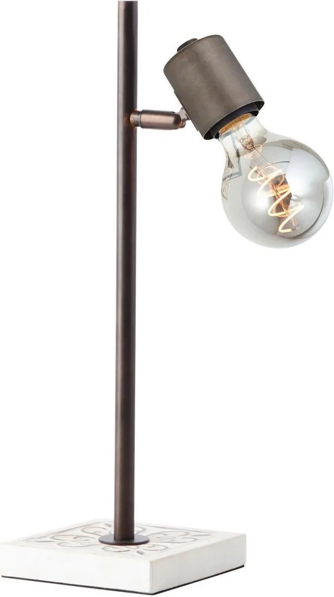 Azulejo bureaulamp Vagos - 89649/75 fra Brilliant i Bruin Wit – produktbillede
