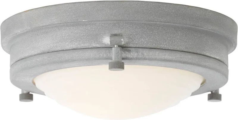 Blizzard Wand- en Plafondlamp - Ø 26 cm - Industrieel - Beton look met Melkglas de Brilliant en Gris – photo produit
