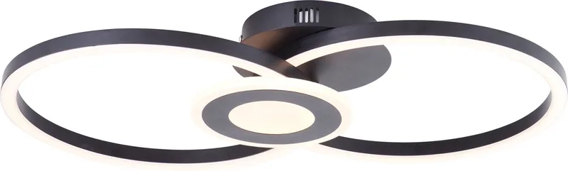 Bray - Plafondlamp - LED 24W - 3000K de Brilliant en Noir – photo produit