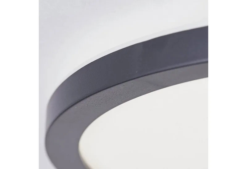 Brennan - Plafondlamp - Badkamer - LED 18W 4000K - 3-step dimmer - IP44 - Zwart/Wit fra Brilliant i Sort – produktbillede 4 af 4
