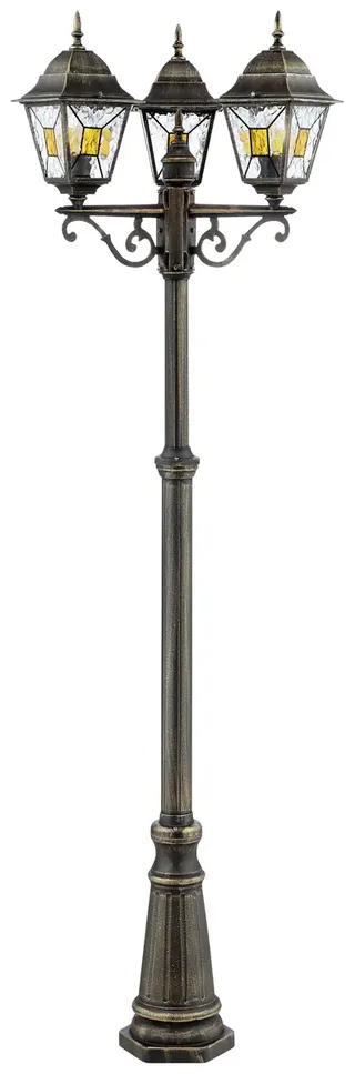 Lampadaire extérieur Brilliant 90985A86 Janel LED E27 noir de Brilliant en Or – photo produit 2 sur 2