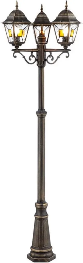 Lampadaire extérieur Brilliant 90985A86 Janel LED E27 noir de Brilliant en Or – photo produit 1 sur 2