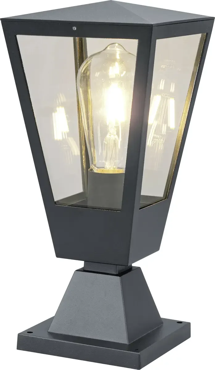 Brilliant 41016/63 Außensockelleuchte 45cm LED-Sockelleuchte LED E27 20 W Anthrazit, Transparent von Brilliant – Produktfoto