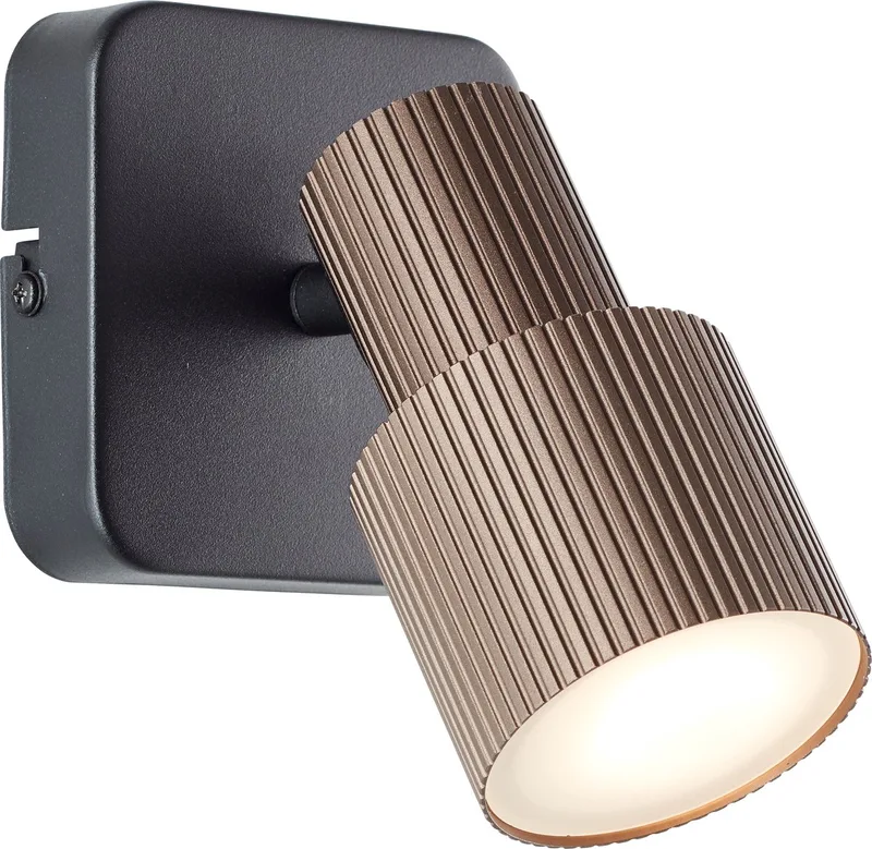 Cadiz - Plafondspot - GU10 1x5W - 3000K - Zwart/Koper från Brilliant i Svart – produktbild