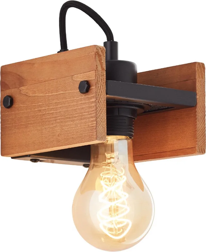 Calandra - Wandlamp - Zwart;Bruin fra Brilliant i Sort – produktbillede