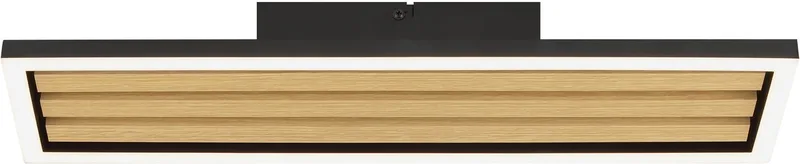 Calma - Plafondlamp - LED 20W - 2600lm - 3000K - 3-step dimbaar - Zwart/Hout de Brilliant en Noir – photo produit