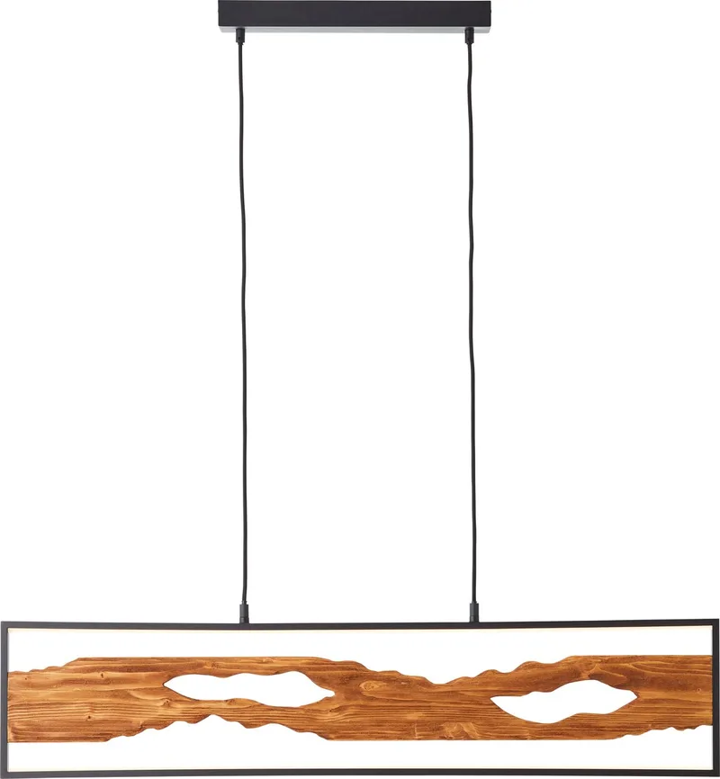 Chaumont - Hanglamp - LED 20W - 2300lm, 3000K - Zwart/Hout de Brilliant en Noir – photo produit