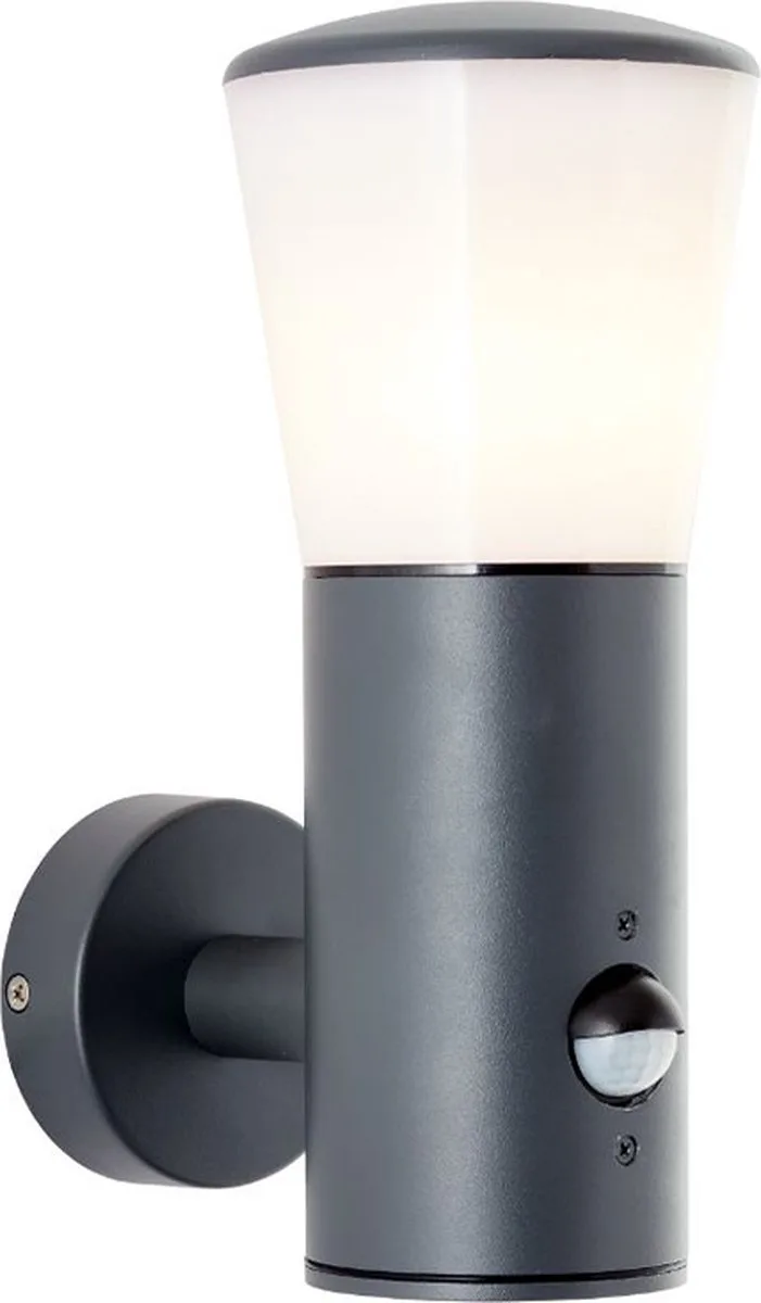 Cliffi - Buiten wandlamp - met sensor - E27 max 1x28W - IP44 fra Brilliant i Antracit – produktbillede