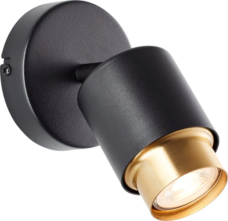 Covelo - Plafondspot - GU10 1x5W - 3000K - Goud fra Brilliant i Sort – produktbillede