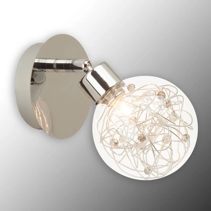Effectvol schijnende wandlamp Joya van Brilliant in Chroom, Helder – productfoto