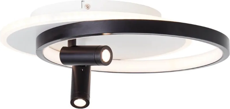 Eunomia LED plafondlamp 35x30cm 2-vlammig zwart/wit, metaal/kunststof, 1x LED geïntegreerd, 30 W, (lichtstroom: 2900lm, lichtkleur: 3000K) de Brilliant en Noir – photo produit