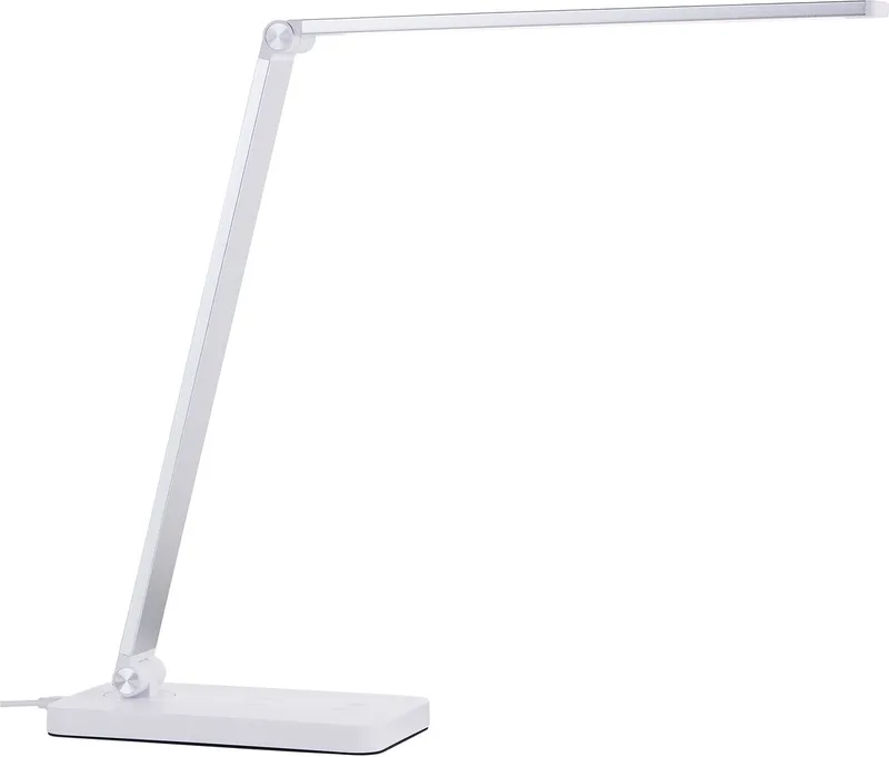 Florence - Bureaulamp - LED 5W - 2700K-6500K - CCT - 3-Steps Dimbaar - Draadloze oplaadfunctie - USB van Brilliant in Wit – productfoto