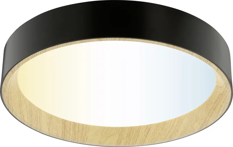 G81090/76 Deckenleuchte LED 39cm Plafondlamp LED LED vast ingebouwd Hout (licht), Zwart van Brilliant in Hout (licht), Zwart – productfoto