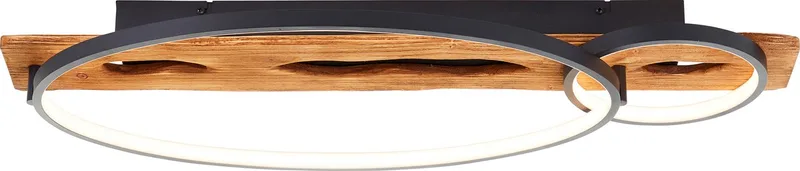 G99292/76 Pirus LED-plafondlamp LED LED vast ingebouwd 26 W Hout, Zwart fra Brilliant i Sort, Brun – produktbillede