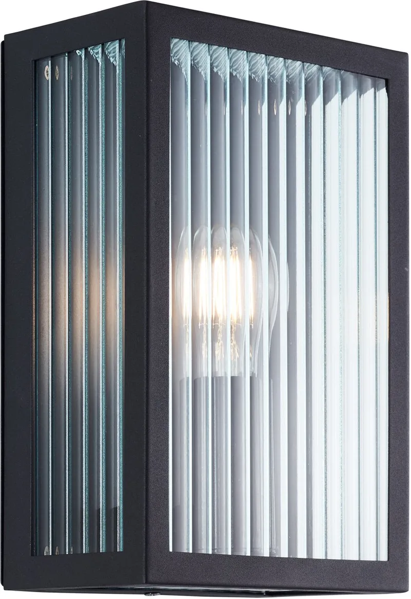 Getta - Buiten wandlamp - E27 max 1x40W fra Brilliant i Sort – produktbillede