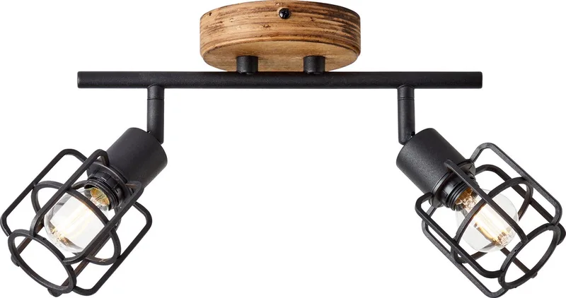 Gwen - Plafondspot - E14 max 2x40W - Hout/Zwart fra Brilliant i Zwart hout – produktbillede