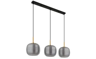Hanglamp glas 3XE27 21.0 cm 3-lichts Smoked de Brilliant en Noir – photo produit 2 sur 3