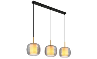 Hanglamp glas 3XE27 21.0 cm 3-lichts Smoked de Brilliant en Noir – photo produit 3 sur 3