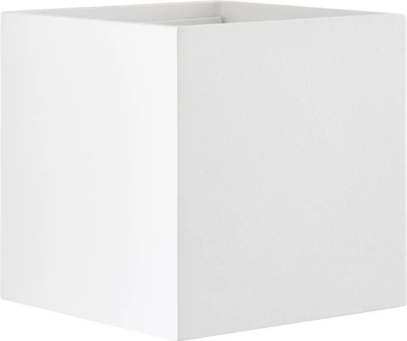 Isak LED Buitenwandlamp Wit - Geïntegreerde 7W LED, 500 lm Warmwit 3000K, Moderne Weerbestendige Wandverlichting voor langs de Gevel en op het Terras by Brilliant – product photo