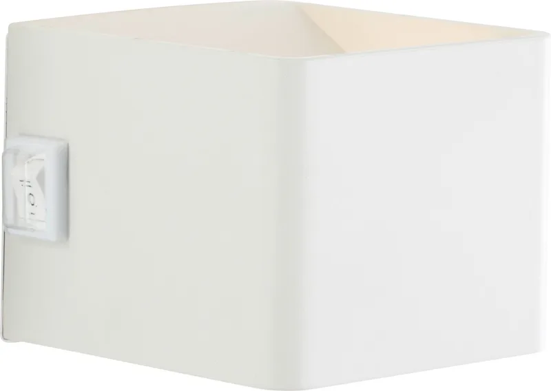 Iseo, laddningsbar vägglampa med batteri, trådlös, med rörelsesensor, IP44, LED 4W, 300 lumen, 3000K, med batteriindikator från Brilliant i Vit – produktbild 1 av 2