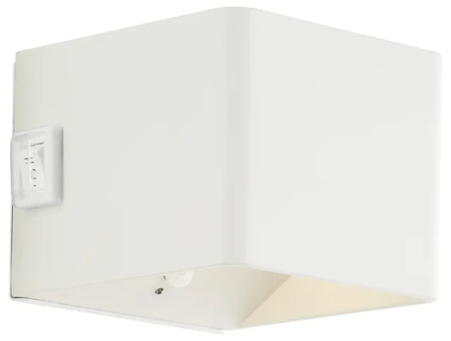Iseo, laddningsbar vägglampa med batteri, trådlös, med rörelsesensor, IP44, LED 4W, 300 lumen, 3000K, med batteriindikator från Brilliant i Vit – produktbild 2 av 2